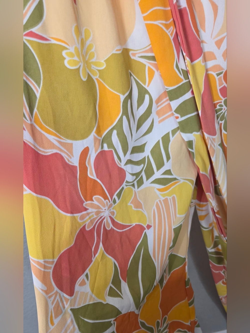 Jolie And Joy Floral Print Strapless Wide Leg Jumpsuit Size Small - Picture 9 of 9